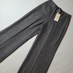 Mango Women's Size XS NWT Brushed Wool Blend Straight Leg Suit Pants Gray